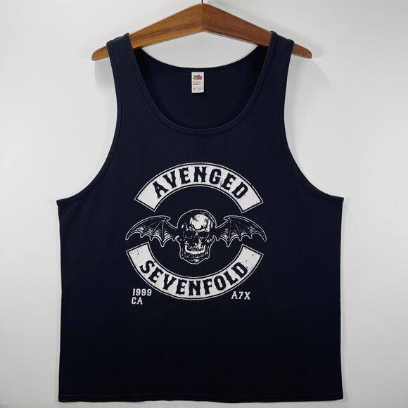 Fruit of the Loom Other - Avenged Sevenfold “Deathbat” Black Tank Top - XL